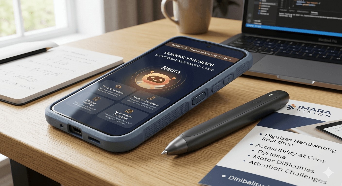 ImaraPlus assistive smartphone with Neura-powered adaptive interface